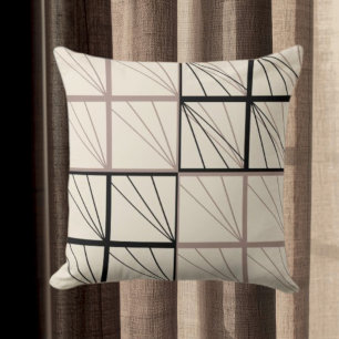 Rustikale Erdtöne Geometrisches Kissen