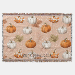 Rustikale Ernte Herbst - Pumpkins & Blätter Decke