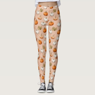 Rustikale Ernte Herbst - Pumpkins & Blätter Leggings