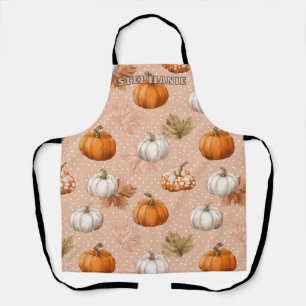 Rustikale Ernte Herbst - Pumpkins & Blätter Schürze