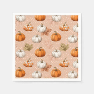 Rustikale Ernte Herbst - Pumpkins & Blätter Serviette