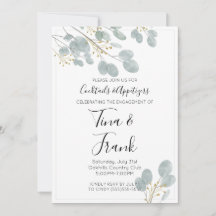 Rustikale Eukalyptus-Engagement-Partei