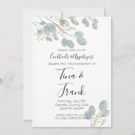 Rustikale Eukalyptus-Engagement-Partei Einladung