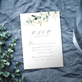 Rustikale Eukalyptus-Grünpflanzen boho Hochzeit RS RSVP Karte