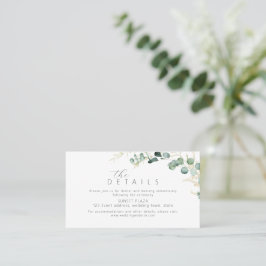 Rustikale Eukalyptus-Vegetation boho Wedding Detai Platzkarte
