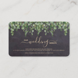 Rustikale Eukalyptus Wedding QR Code RSVP Card Begleitkarte