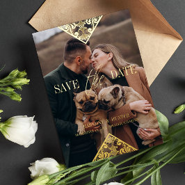 Rustikale Extravagante Boho-Spitzen-Wirkung Weiße  Folieneinladung