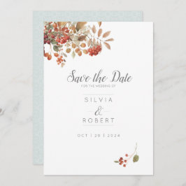Rustikale Fall-Foliage Save The Date