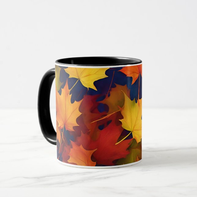 Rustikale Fall-Foliage-Tasse Tasse (Vorderseite Links)