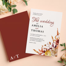 Rustikale Fall warme Wasserfarbe Blumenstrauß Hoch