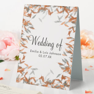 Rustikale Falling Leaf Pampas Floating Wedding Tischaufsteller