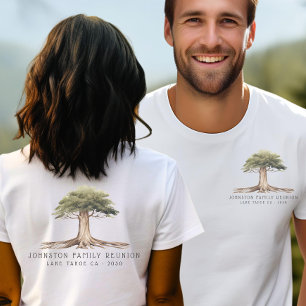 Rustikale Familienbaum Wiedersehen Vintage Aquarel T-Shirt