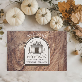 Rustikale Familienschuben Holzdekoration nach Maß Gästebuch