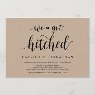 Rustikale Farm Kraft, schwarze Schrift, Hochzeitsf Einladung