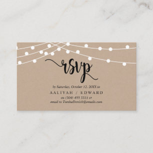 Rustikale Farm String Lichter, Schwarz, UAWG respo Begleitkarte