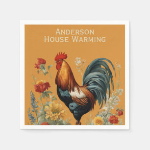 Rustikale Farmhouse-Hähnchen Benutzerdefinierter Serviette