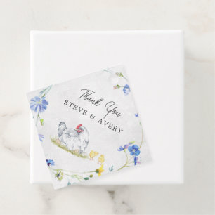 Rustikale Farmhouse-Hühner Babyparty Geschenkanhänger