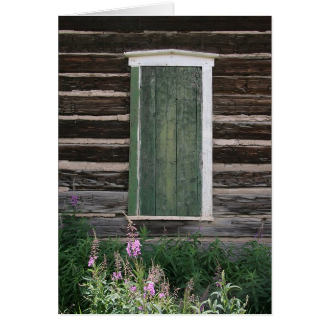 Rustikale Fensterkarte (Vorne)