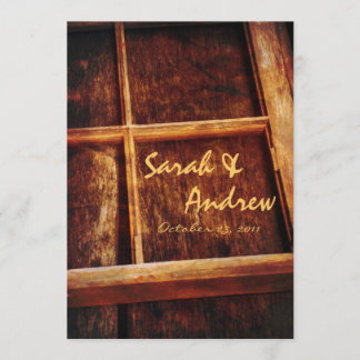 Rustikale Fensterrahmen-Einladung Einladung