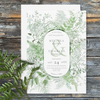 Rustikale Fern Green Foliage White Wedding