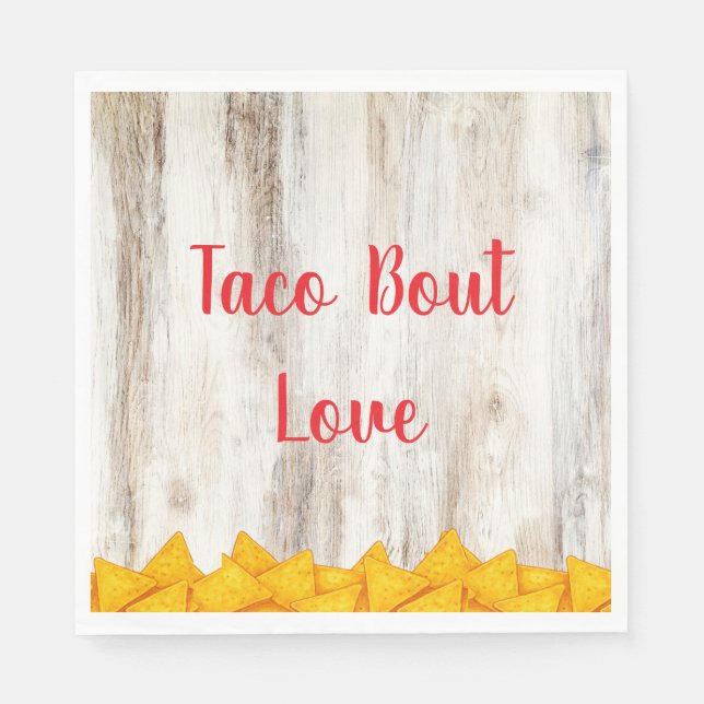 Rustikale Fiesta-Dusch-Papier-Servietten | Taco ‘B Serviette (Vorderseite)