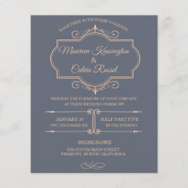 Rustikale Filigree, Einladung zur Hochzeit Flyer