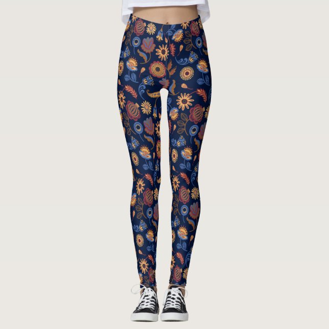 Rustikale Flora Leggings (Vorderseite)
