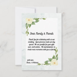 Rustikale Flora und Minimalistisch Dankeschön Kart Dankeskarte