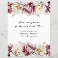 Rustikale Floral Überfluss wie viele Kisses Game
