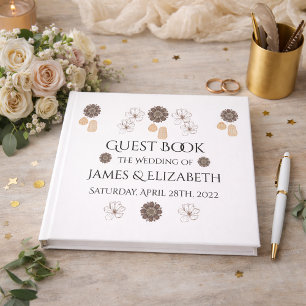 Rustikale florale Boho-Hochzeit Gästebuch