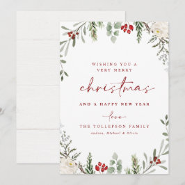 Rustikale Foliage Ivy Weihnachtskarte außerhalb de Feiertagskarte