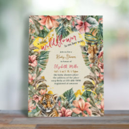 Rustikale Foliage Kleine Wildblume Kinderdusche Einladung