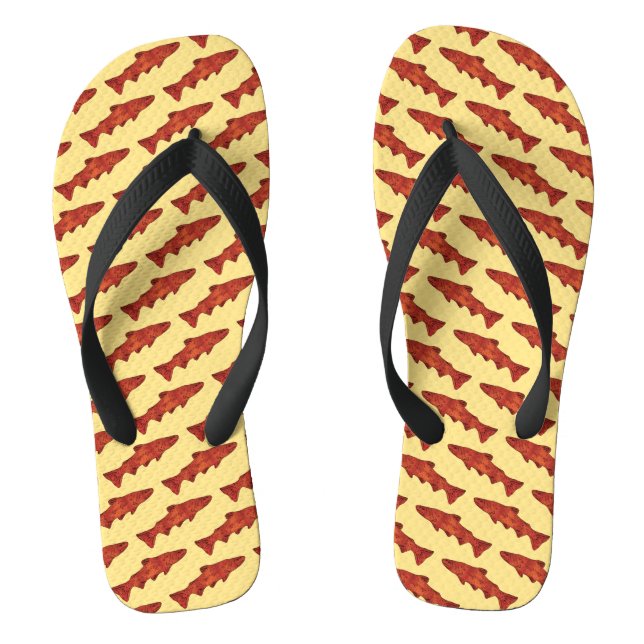 Rustikale Forelle Flip Flops (Fußbett)