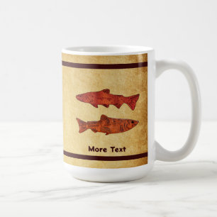 Rustikale Forelle Kaffeetasse