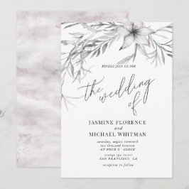 rustikale französische Hütte botanische Hochzeit E Einladung