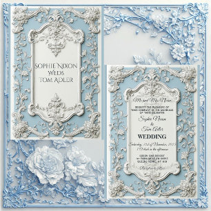 Rustikale französische Landhochzeit im Shabby-Chic Einladung