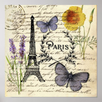 rustikale französische Landskripte paris eifftower