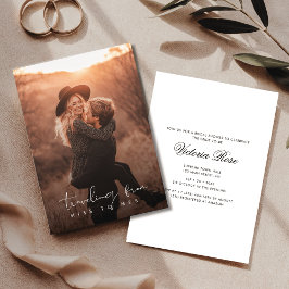 Rustikale Frau Overlay Foto Brautparty Einladung