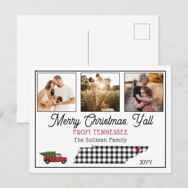 Rustikale Frohe Weihnachten - EastTennessee Foto H (Vorne/Hinten)