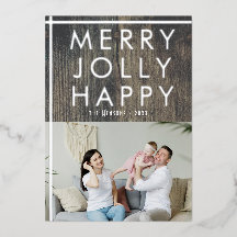 Rustikale fröhliche heitere Holz-Familienfoto-Weih