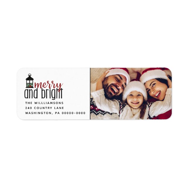 Rustikale, fröhliche und helle Foto Rücksendeadres (Vorne)