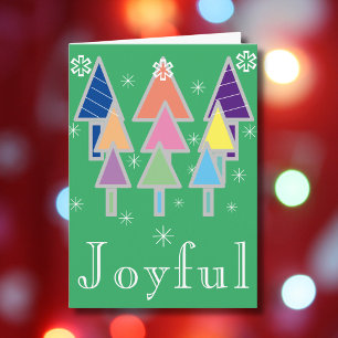 Rustikale, fröhliche Weihnachtsschrift Name Grün W Karte