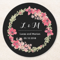 Rustikale Frühlingsblumenzeremonie Monogram Weddin
