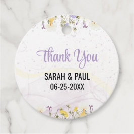 Rustikale Frühlingsflora Hochzeit Geschenkanhänger