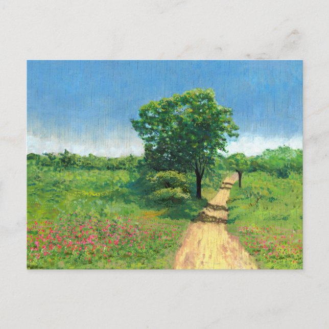 Rustikale Frühlingslandschaft Postkarte (Vorderseite)