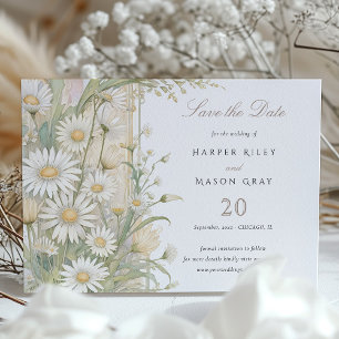 Rustikale Gänseblümchen Save the Date Hochzeit Einladung