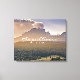 Rustikale Gästebuchalternative Leinwanddruck