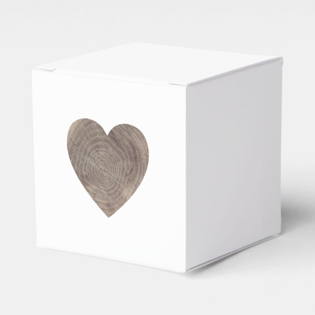 Rustikale Gastgeschenk Hochzeit aus Holz Geschenkschachtel (Vorderseite)