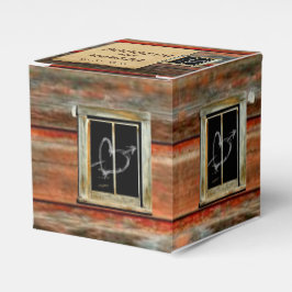 Rustikale Gastgeschenk Hochzeit aus Stallholz Geschenkschachtel