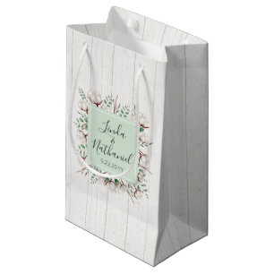 Rustikale Gastgeschenk Hochzeit der Baumwolle- und Kleine Geschenktüte